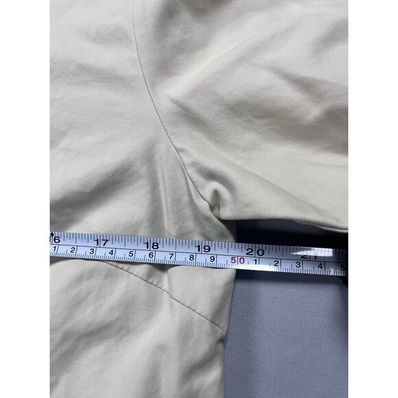 Vtg Tommy Hilfiger Golf Jacket M Fits S Khaki Full Zip Windbreaker 90s Y2K Short - Picture 11 of 15